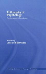 Cover of: Philosophy of Psychology: Contemporary Readings