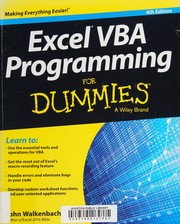 Cover of: Excel VBA programming for dummies