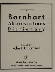 Cover of: The Barnhart abbreviations dictionary