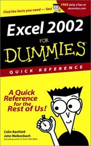 Cover of: Excel 2002 for Dummies Quick Reference