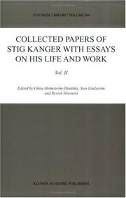 Cover of: Collected Papers of Stig Kanger with Essays on his Life and (Synthese Library)