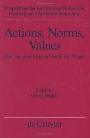 Cover of: Actions, Norms, Values by Georg Meggle