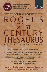 Cover of: Roget's 21st century thesaurus in dictionary form: the essential reference for home, school, or office