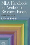 Cover of: MLA handbook for writers of research papers by Joseph Gibaldi, Joseph Gibaldi