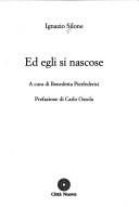 Cover of: Ed egli si nascose