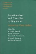 Cover of: Functionalism and formalism in linguistics