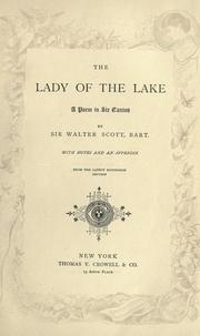 Cover of: The Lady of the lake: a poem in six cantos