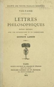 Lettres philosophiques by Voltaire