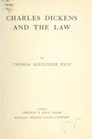 Cover of: Charles Dickens and the law