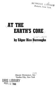 Cover of: At the earth's core