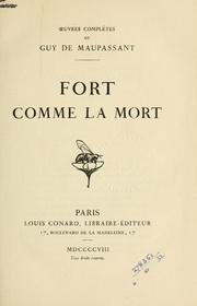 Cover of: Fort comme la mort.