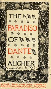 Cover of: The Paradiso of Dante Alighieri