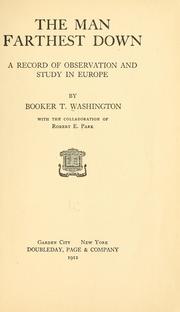 Cover of: The man farthest down: a record of observation and study in Europe