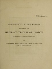 Description of the plates representing the itinerant traders of London in their ordinary costume by W. M. Craig