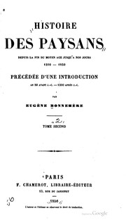 Cover of: Histoire des paysans