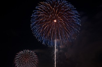 ホワイトバランス自動の花火