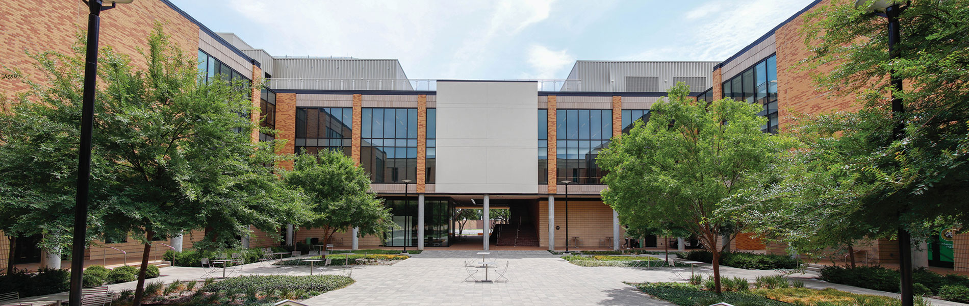 The CVAD Gallery is straight ahead across the open courtyard.