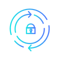 Lock with circular arrows icon