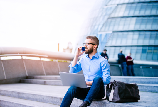 Man talking on phone