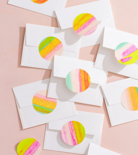 Neon Painted Stickers | Oh Happy Day