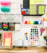 Pegboard Art Supply Station| Oh Happy Day