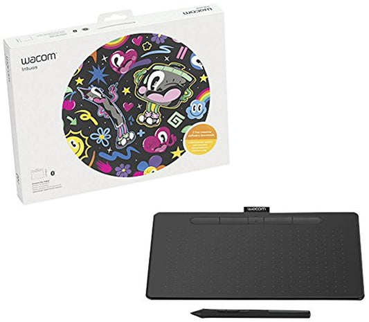 (Open Box) Wacom Intuos Medium, Bluetooth, Black (CTL6100WLK0)