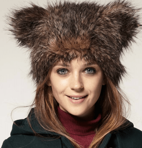 猫耳ならぬ、熊耳の帽子 - Fur Bear Hat -