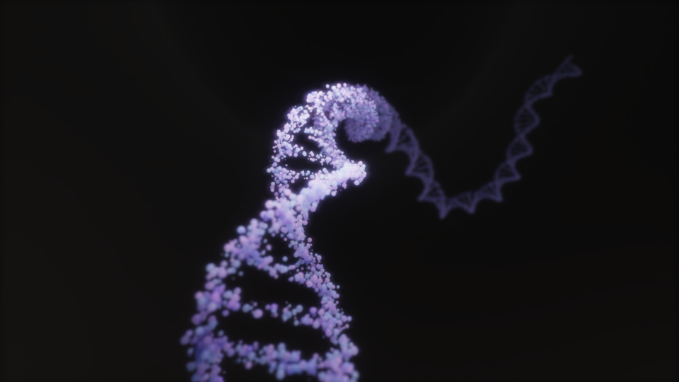 Decorative image of genomic sequencing.