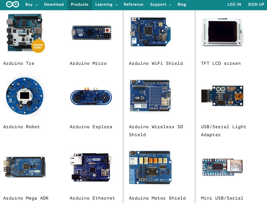 Arduinoには様々な種類があります