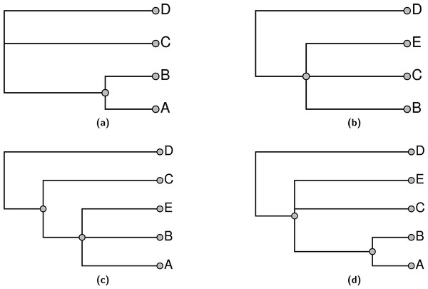 An example demonstrating that our definition of “supported by” does not imply entire composition of a grouping.