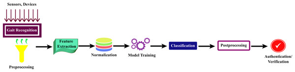 General steps for human gait recognition system using deep learning techniques.