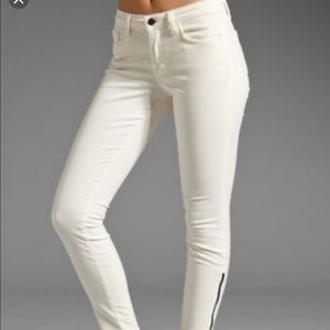 JBrand Creamy White Corduroy Skinny Jeans