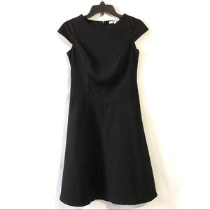 Lark & Ro Textured Cap Sleeve Fit and Flare LBD