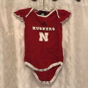 Adidas Nebraska Cornhuskers Onesie Size 3/6 Months