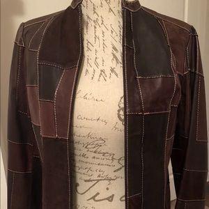 Vintage Patchwork Leather Jacket