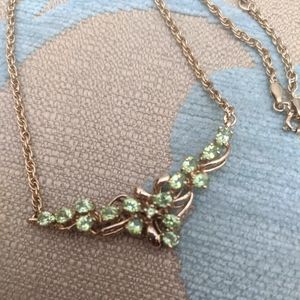 New peridot gold bonded necklace