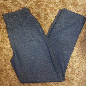 Dark Blue Jeans with white sparkly thread