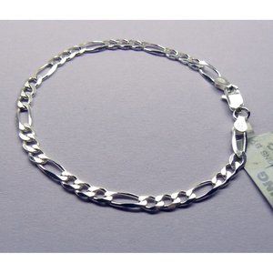 Sterling Silver FIGARO chain Bracelet