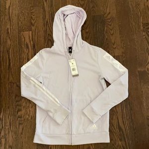 Medium Lilac Adidas zip up hoodie