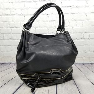 GUSSACI | patent & vegan leather shoulder bag