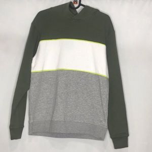 H&M Boy's Hooded Sweatshirt Size 12-14 Green/Gray