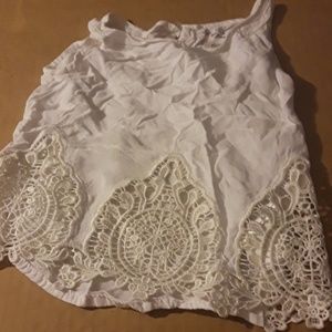 L.O.G.G. Girl's White Lace Top