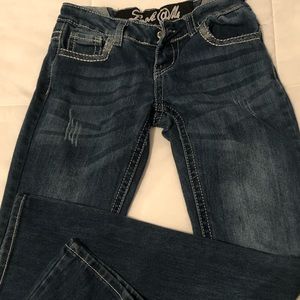 Bootcut jeans with Cross design