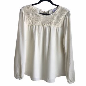 Gipson Latimer off white long sleeves blouse