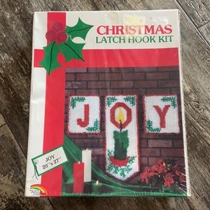 Vintage Christmas Joy Latch Hook, New in Package