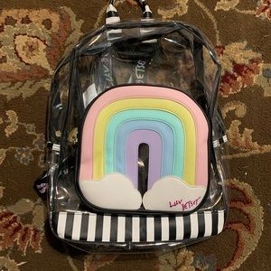 Betsey Johnson Clear Rainbow Backpack