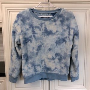 Justice fuzzy cloud print sweatshirt