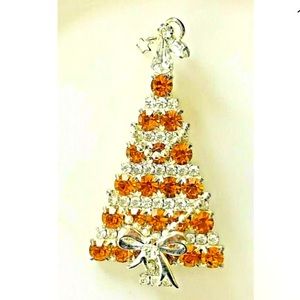 KIRKS FOLLY Rhinestone Christmas Tree Pin