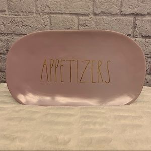 NIB Rae Dunn Ceramic APPETIZERS Platter in Lavender w/Gold