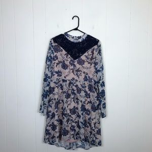 Orsay Midi Length Floral Long Sleeve Dress Sz 6